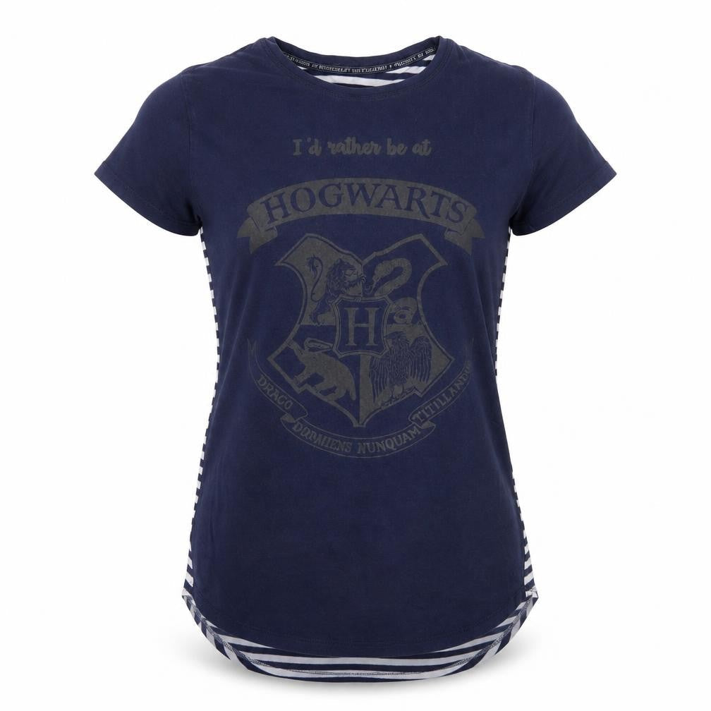 Harry Potter Teens Blue Striped T-Shirt, Size 6-8