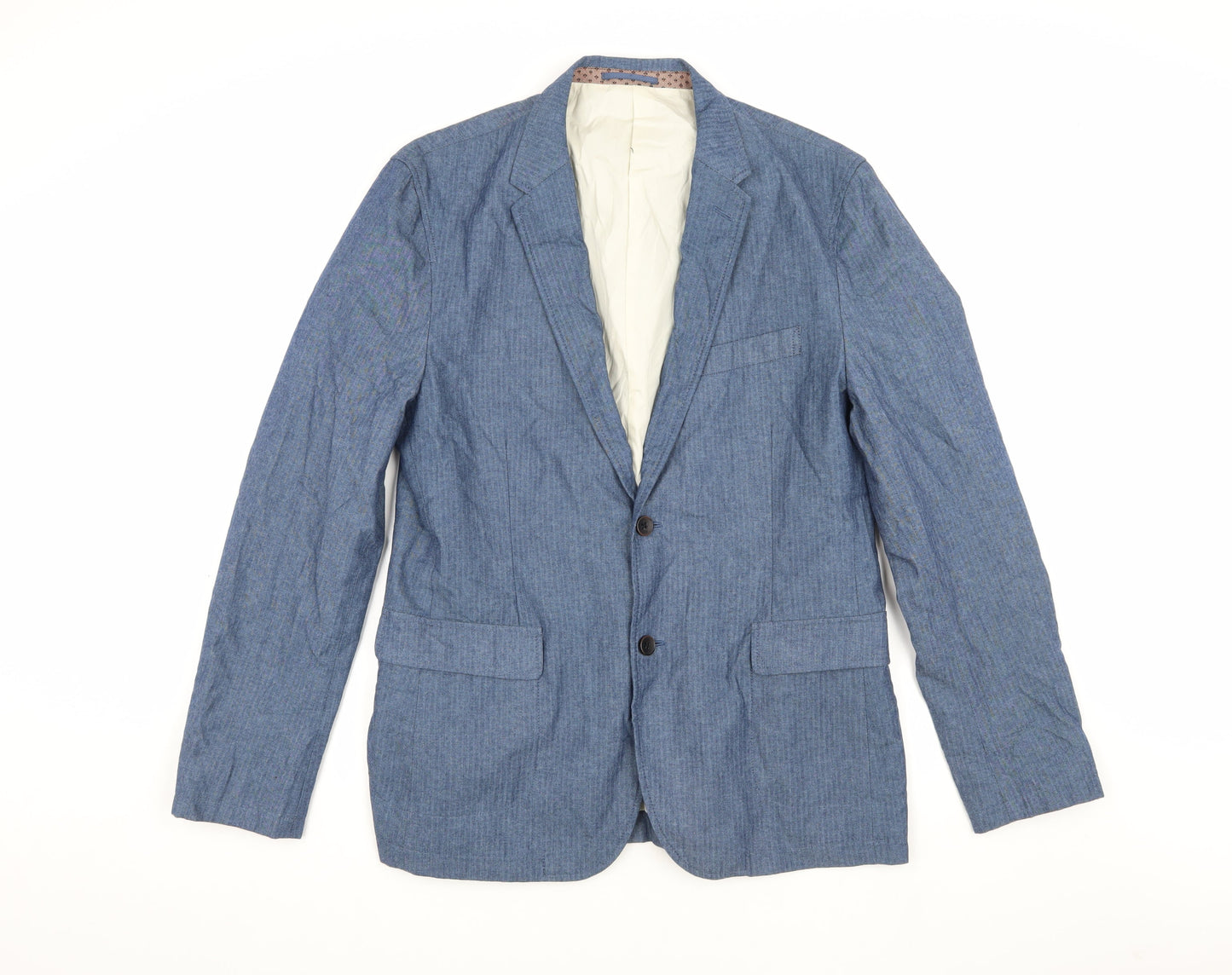 Rocha John Rocha Men's Blue Blazer, 42R, Single-Breasted