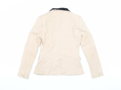 H&M Women's Beige Shawl Lapel Blazer Size 6