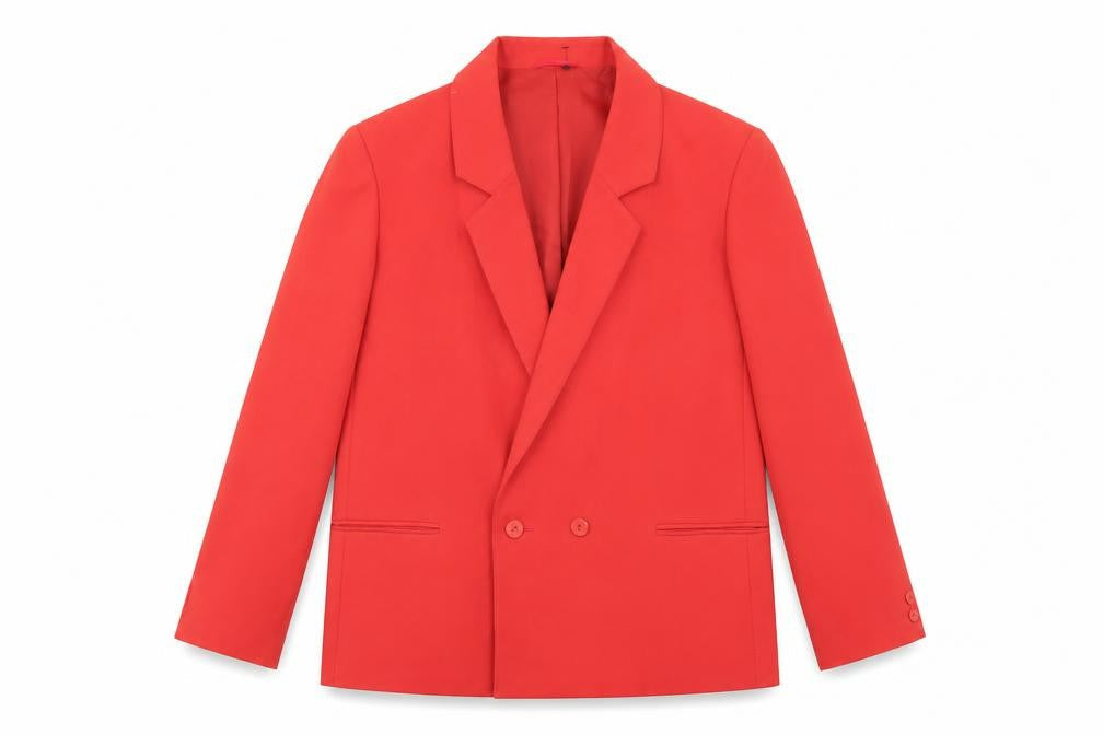 St Michael Red Women's Blazer, Size 14, Double Breasted