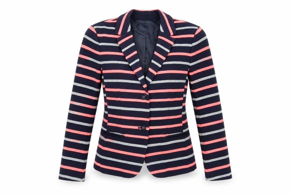 Gap Women's Striped Blazer, Size 6, Multicoloured