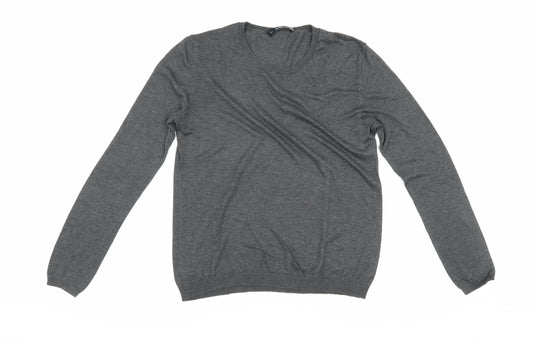Zara Women's Grey Wool Blend Pullover Jumper L