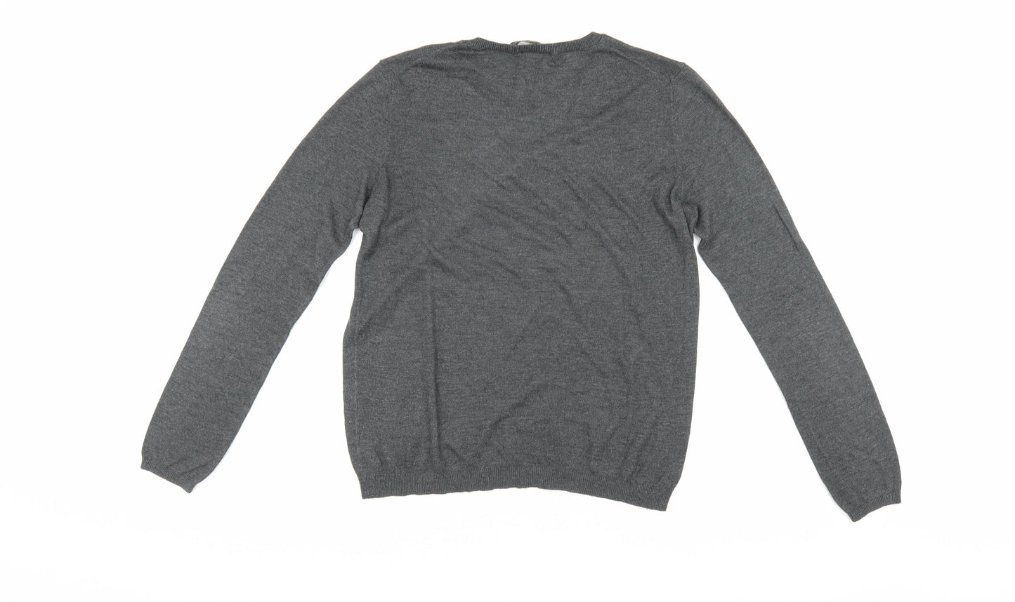 Zara Women's Grey Wool Blend Pullover Jumper L