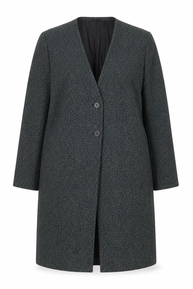 Windsmoor Women's Green Animal Print Long Overcoat Size 18