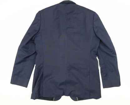 Ben Sherman Men's Blue Single Breasted Polyester Blazer Jacket Size 44 Regular