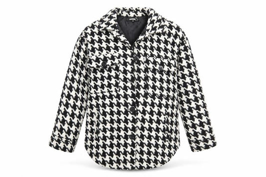 Front view of Missguided Women's Houndstooth Jacket, size 6, Classic