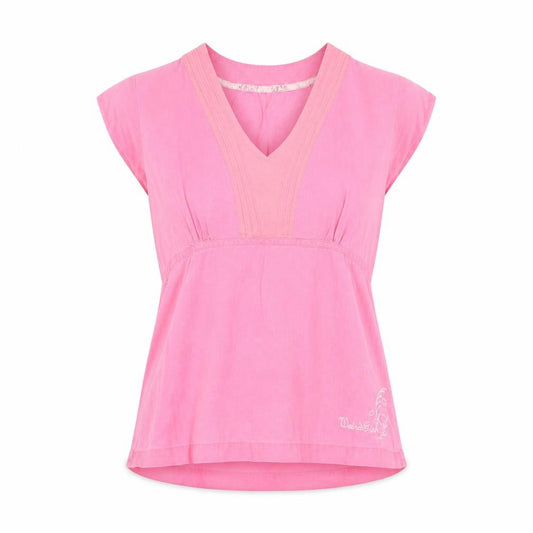 Weird Fish Women's Pink V-Neck Blouse M
