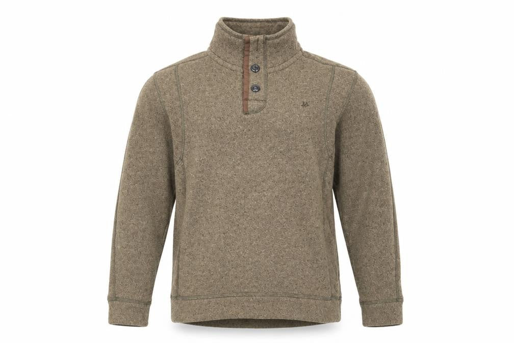 Mantaray Men's Brown Henley Sweatshirt M