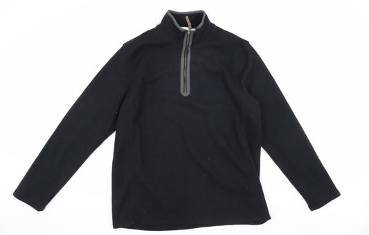 Mountain Warehouse Men's Black 1/4 Zip Sweatshirt L