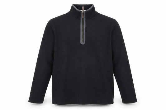 Mountain Warehouse Men's Black 1/4 Zip Sweatshirt L
