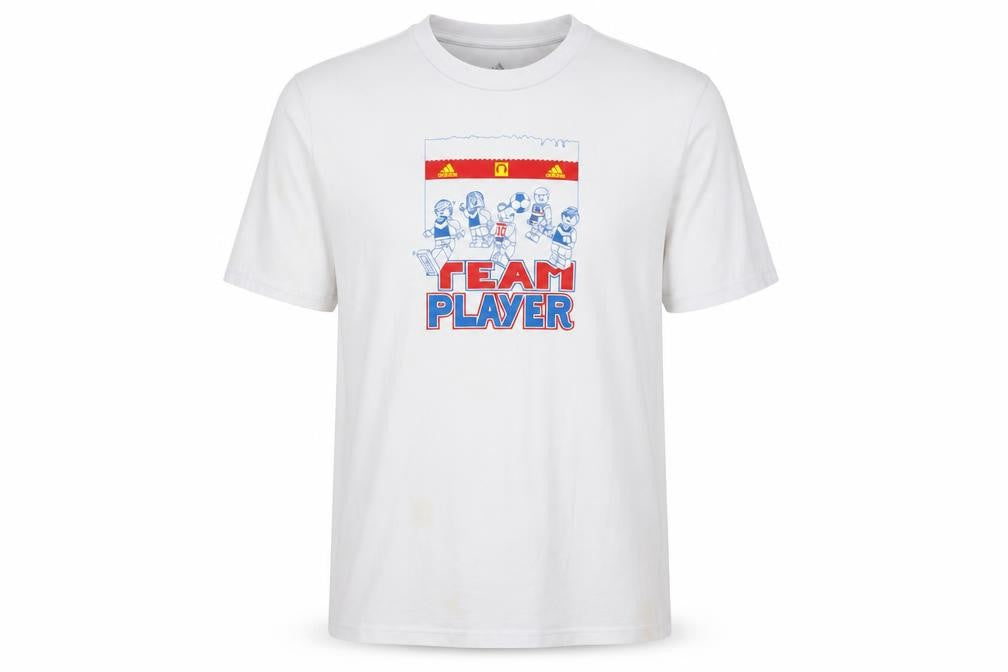 Adidas Men's White Graphic T-Shirt, Size M, Sporty Style