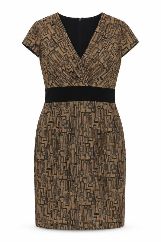 Marks & Spencer Women's V-Neck Geometric Dress Size 14