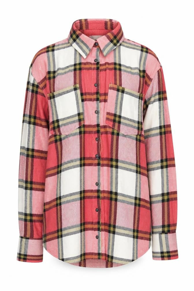 Zara Women's XS Red Plaid Button-Up Shirt