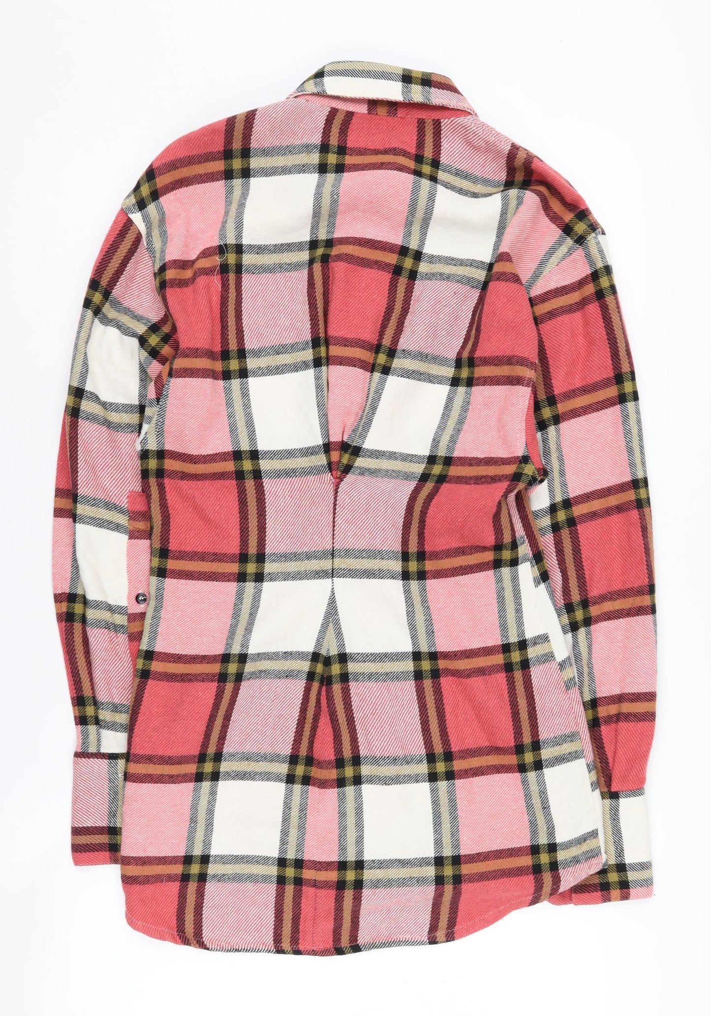 Zara Women's XS Red Plaid Button-Up Shirt