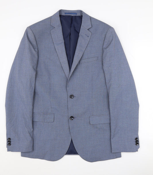 M&S Men's Blue Regular Fit Blazer, Size 38R