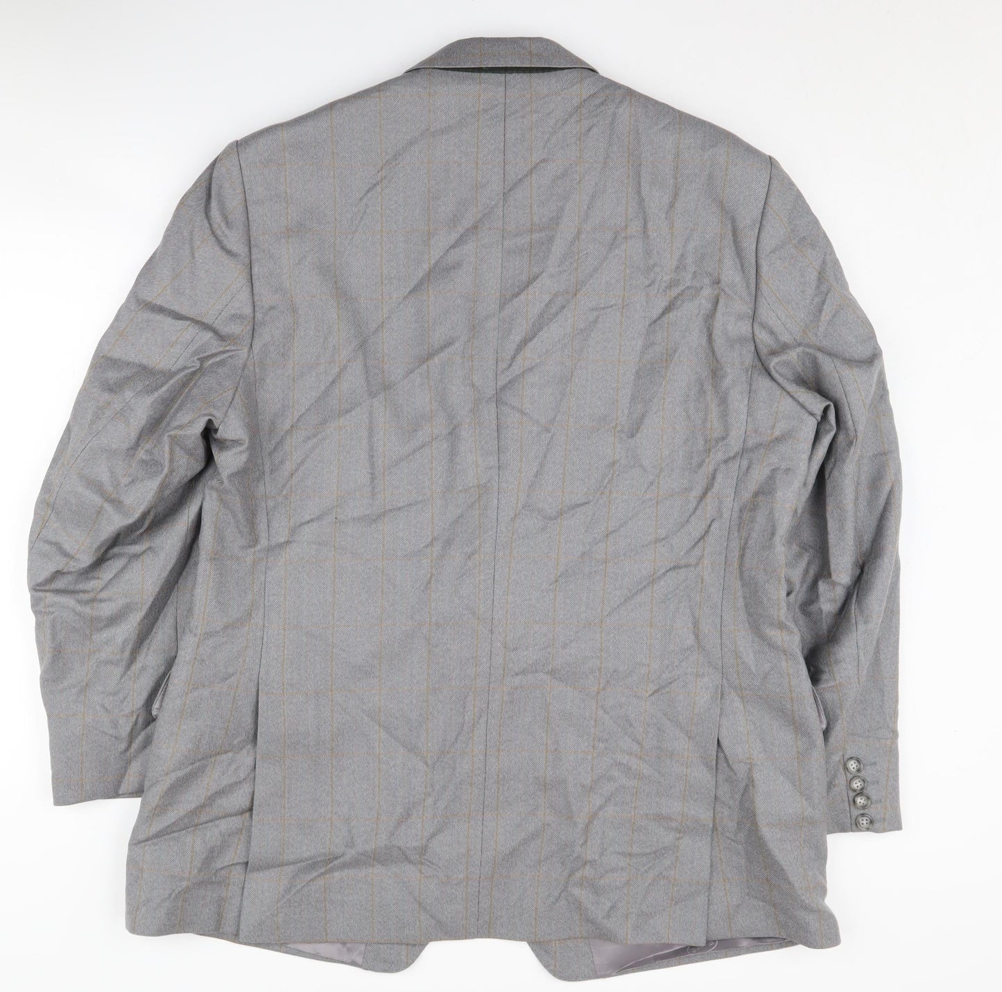 Magee Men's Grey Striped Blazer, Regular Fit, Size 44R