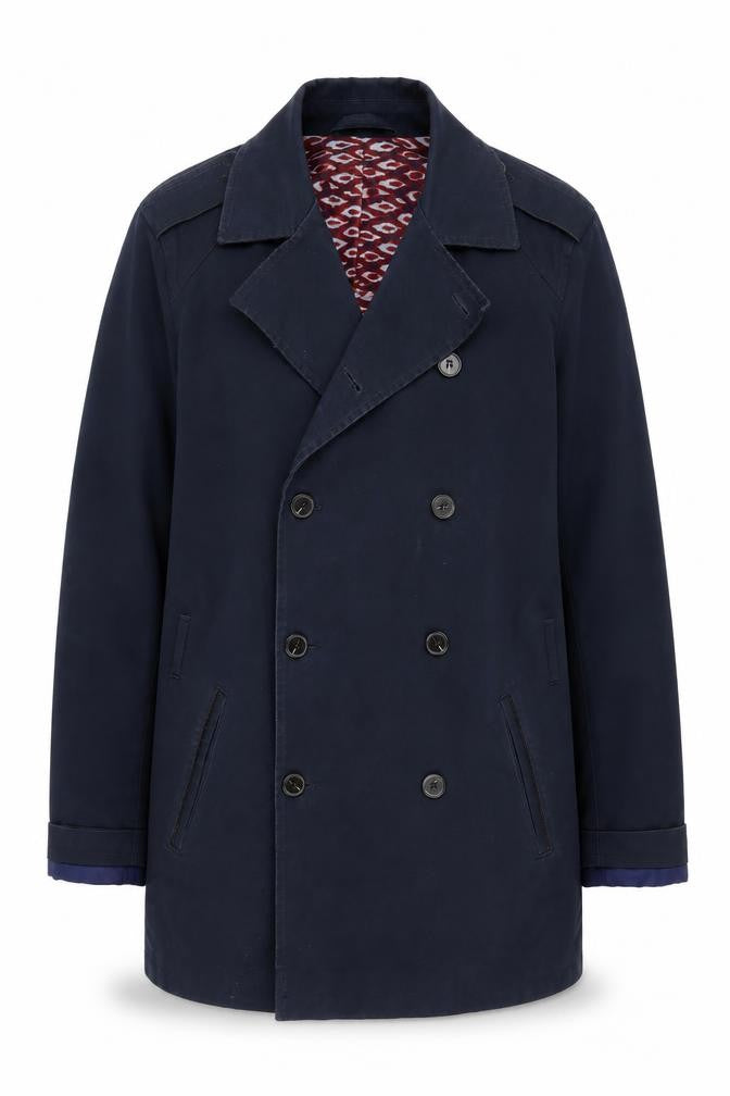 River Island Men's Blue Cotton Coat - Size L