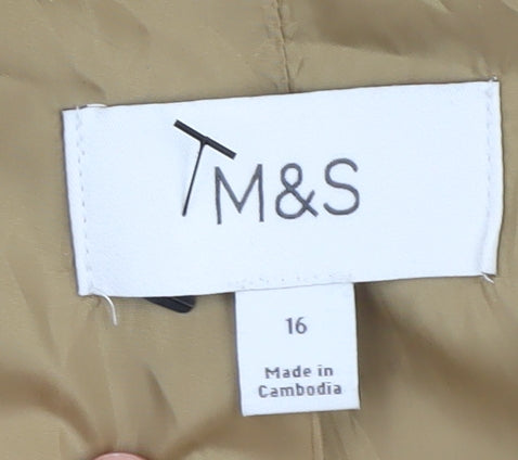 Marks and Spencer Women's Beige Pea Coat Size 16