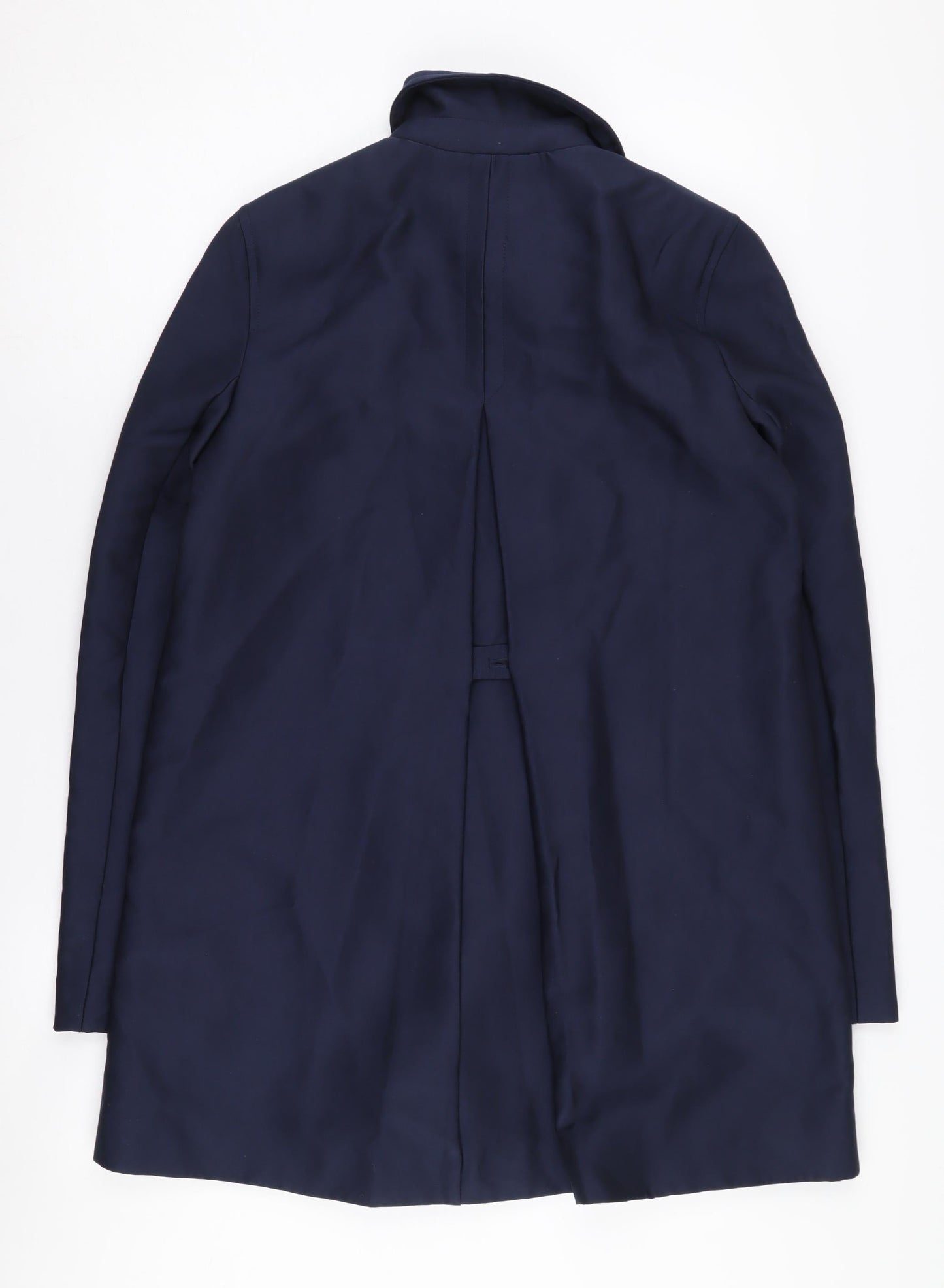 Zara Women's Blue XS Mid-Length Coat Cotton Blend