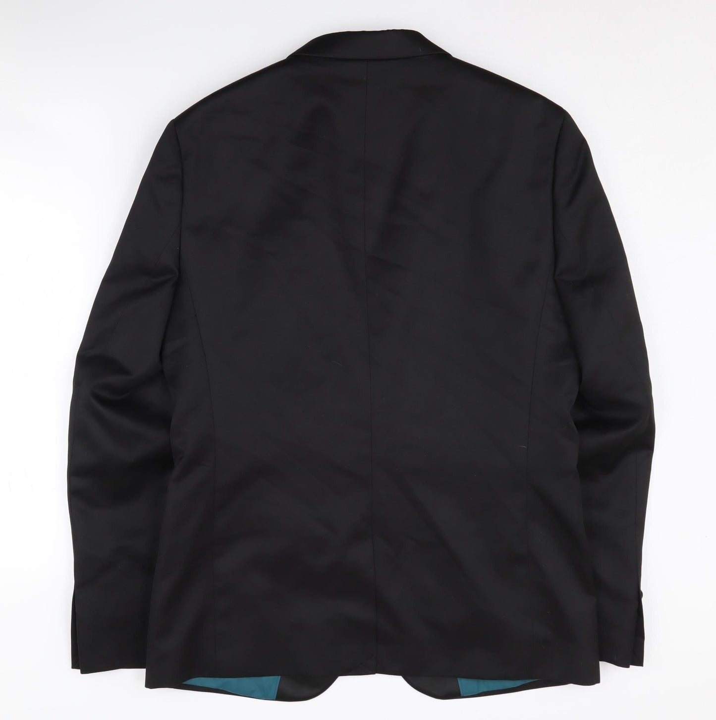 River Island Men's Black Tuxedo Blazer, 40R, Shawl Lapel