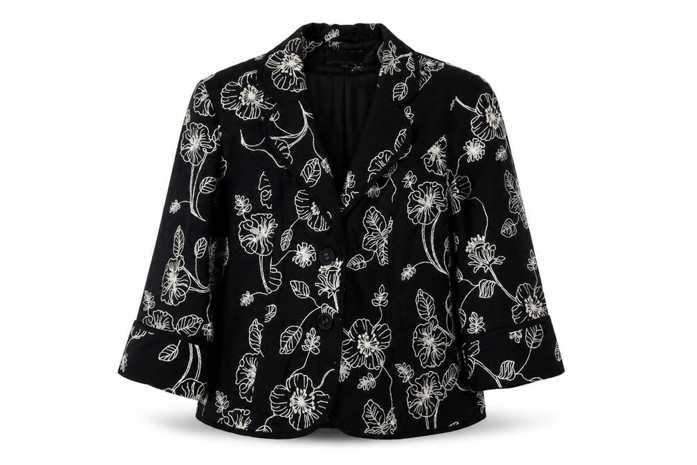 CC Women's Black Floral Blazer Size 14