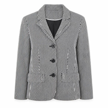 Debenhams Women's Black Striped Blazer Size 10