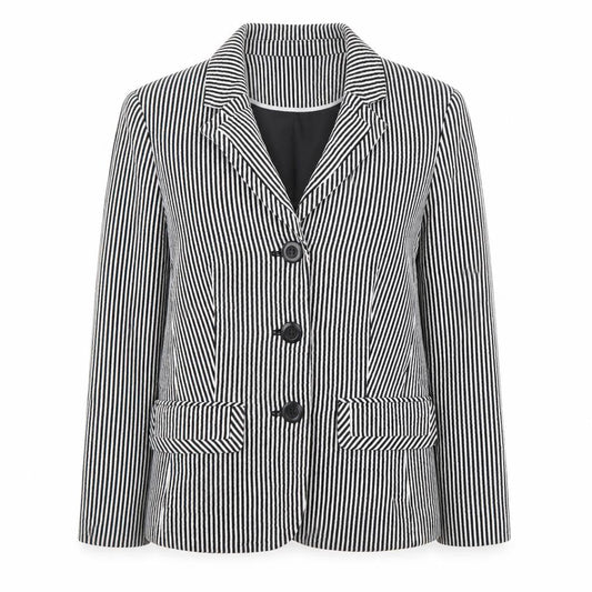 Debenhams Women's Black Striped Blazer Size 10