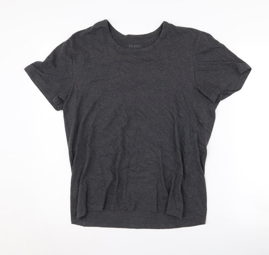 Boss Men's Grey T-Shirt Size S Short Sleeve
