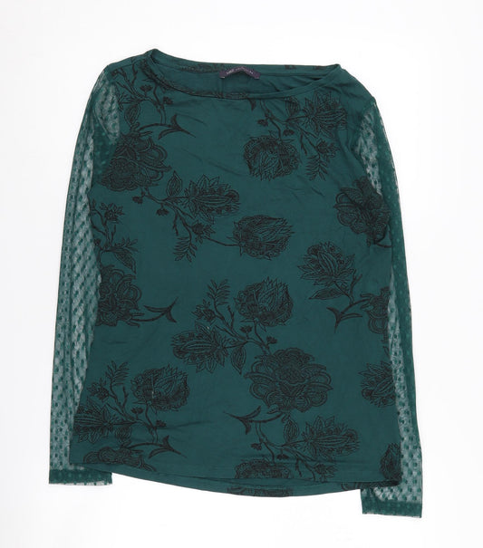Marks and Spencer Green Floral Blouse UK 12