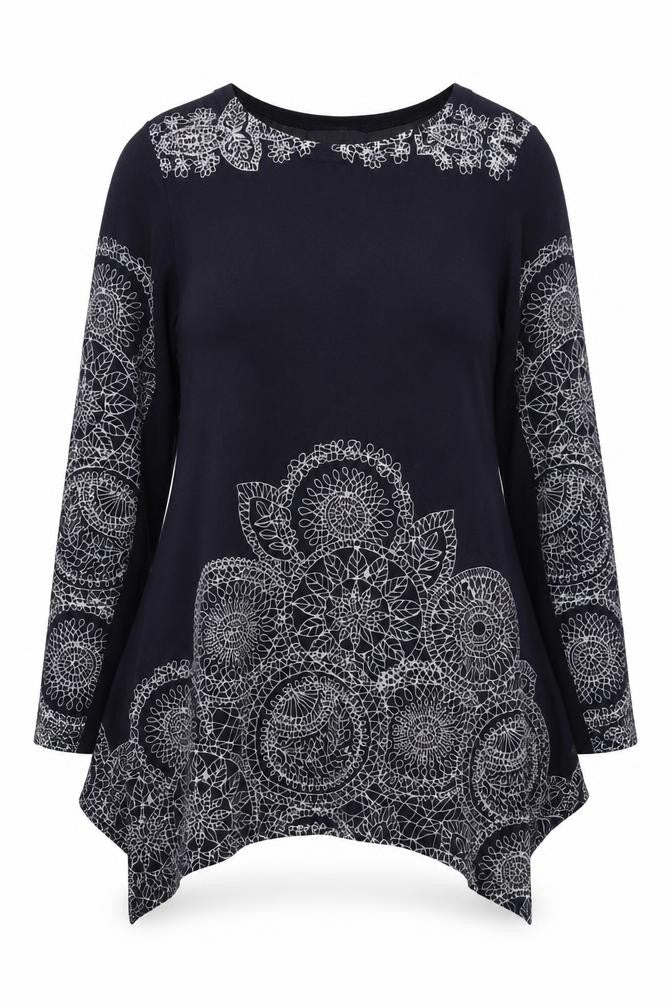 Autonomy Women's Black L Pullover Geometric Jumper
