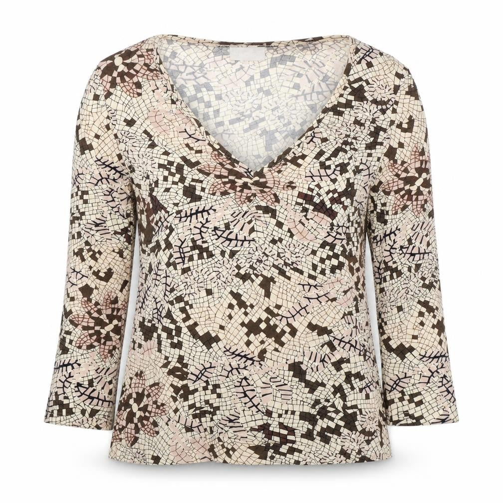Wallis Women's Multicoloured Top, Size 14, Geometric V-Neck