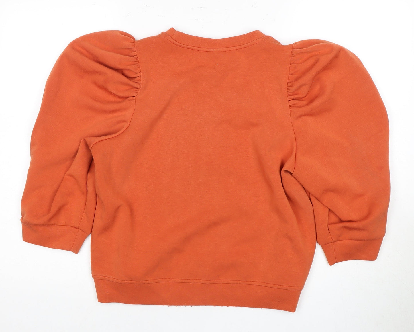 PEPPERCORN Women's Orange Top - Size L, Puff Sleeve