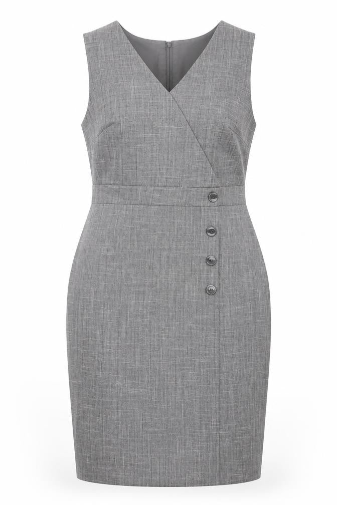 Dorothy Perkins Women's Grey Sheath Dress Size 14