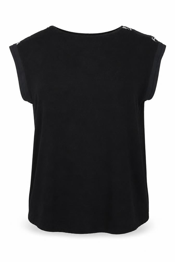 Oasis Women's Black Paisley Blouse S Casual