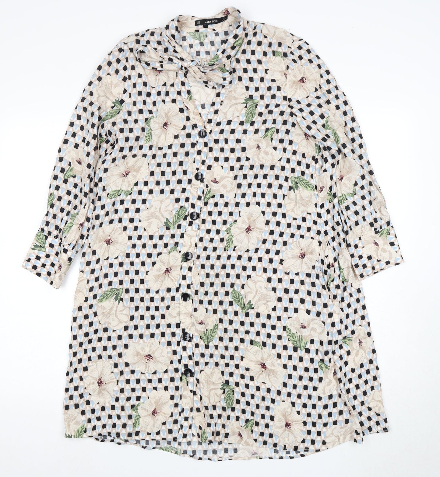 Zara Basic Women's Floral Shirt Dress, Size S