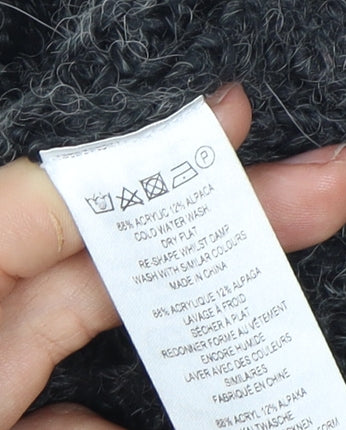 Brand and care label for French Connection Grey Knit Cape Women XS