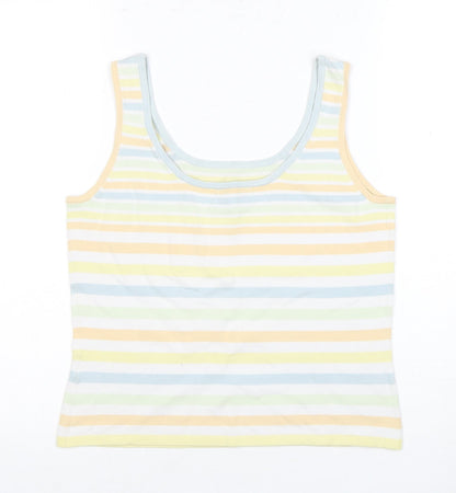 Back view of Principles Women's Multicoloured Striped Tank Top, size 14
