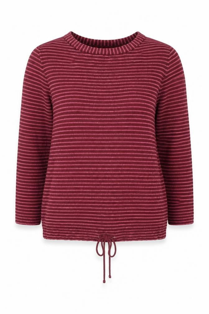 John Baner Women's Red Striped Pullover Jumper L
