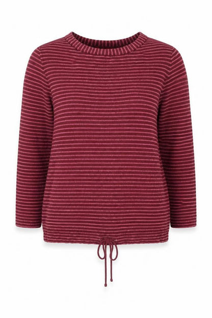 John Baner Women's Red Striped Pullover Jumper L