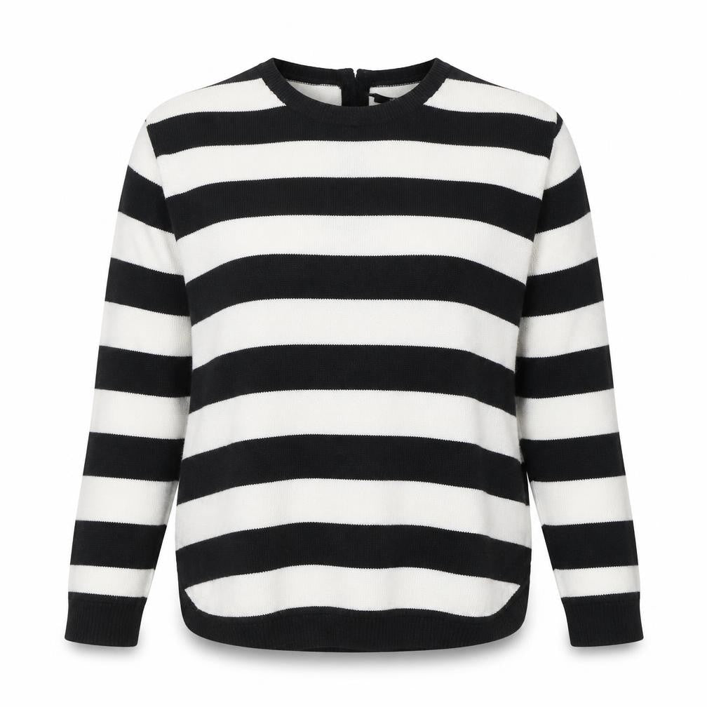 H&M Women's Black Striped Pullover Jumper S