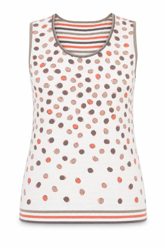 Gelco Women's Multicoloured Polka Dot Tank, Size 12