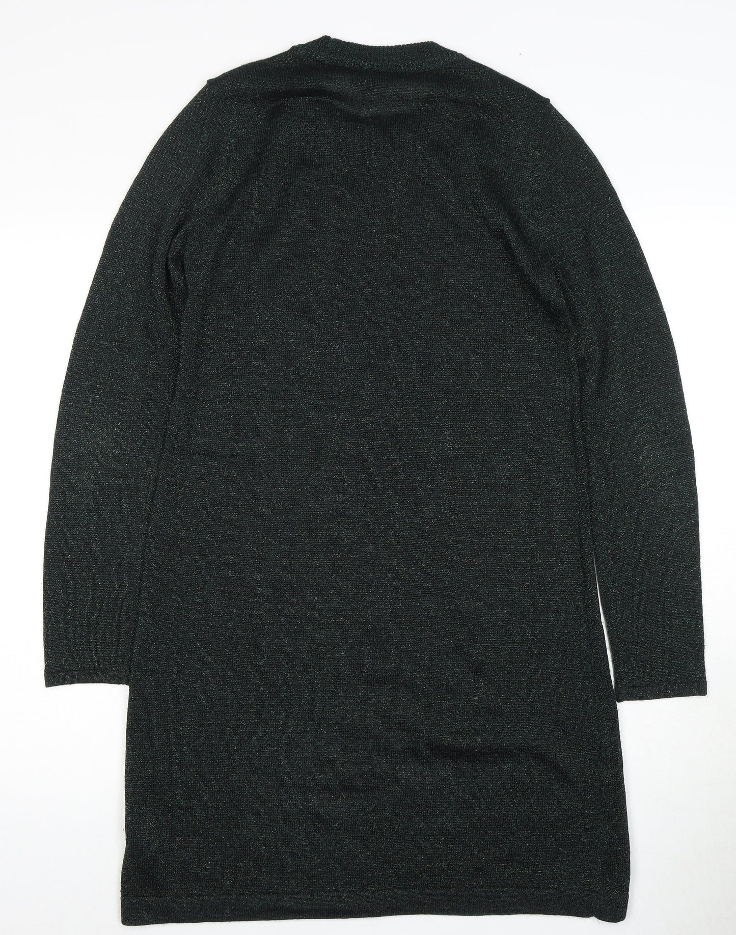 Topshop Women Green Knit Pullover Dress Size 10