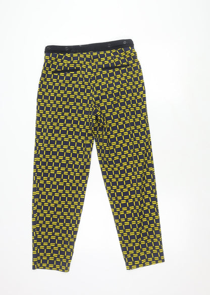 Zara Basic Women's Multicoloured Geometric Trousers XS