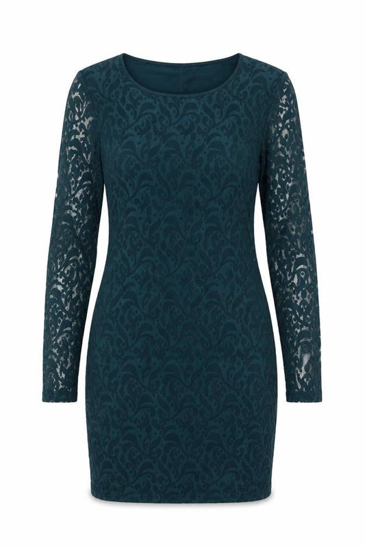 Oasis Women's Green Long Sleeve Dress - M