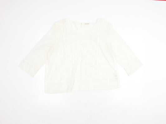 Marks and Spencer Women's Ivory Jersey Top Size 18