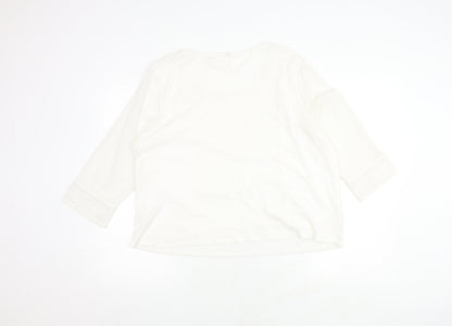 Marks & Spencer Women's Ivory Jersey Top Size 18