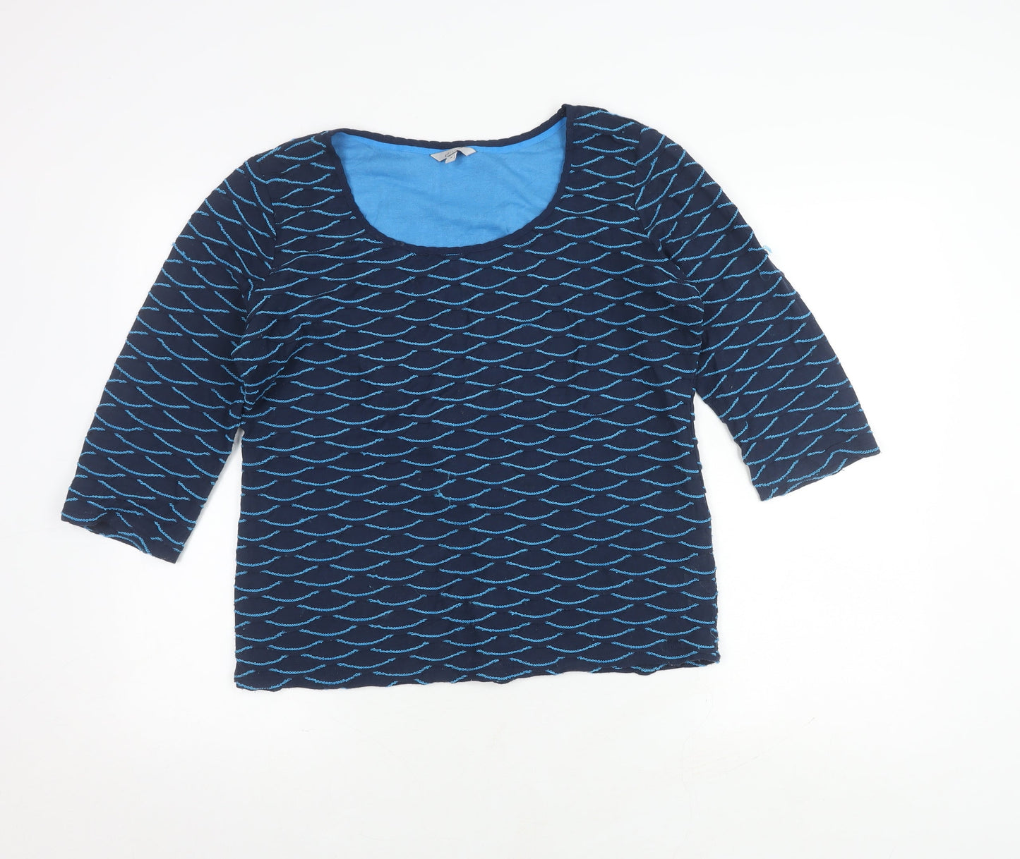 Marks and Spencer Women's Blue Size 14 3/4 Sleeve Top