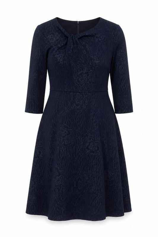 Kaliko Black Long Sleeve Dress, Size 10, Floral, Elegant
