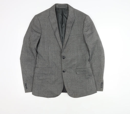 Marks and Spencer Grey Men's Blazer, Size 38 Regular Fit