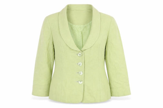 Kaliko Women's Green Blazer, Size 12, Shawl Collar